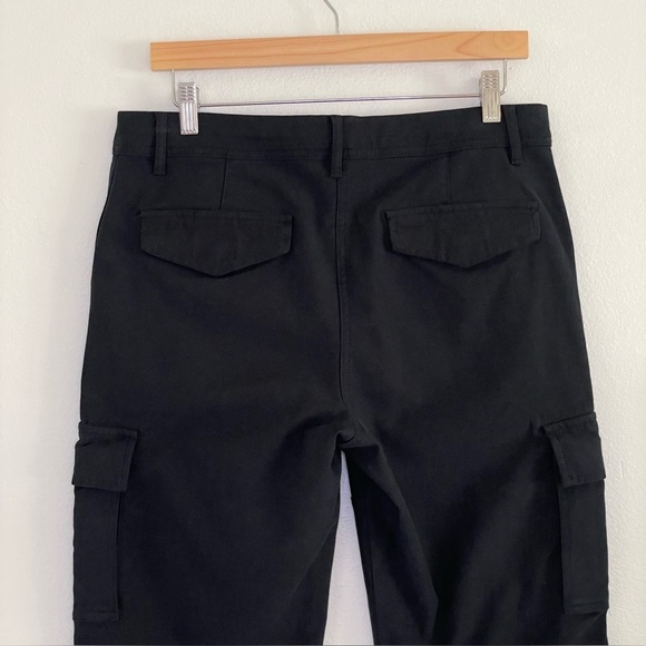 Aritzia Wilfred Free Glacier Cargo Pant Reverfse Sateen Cotton Lyocell Black 10 - Picture 9 of 16